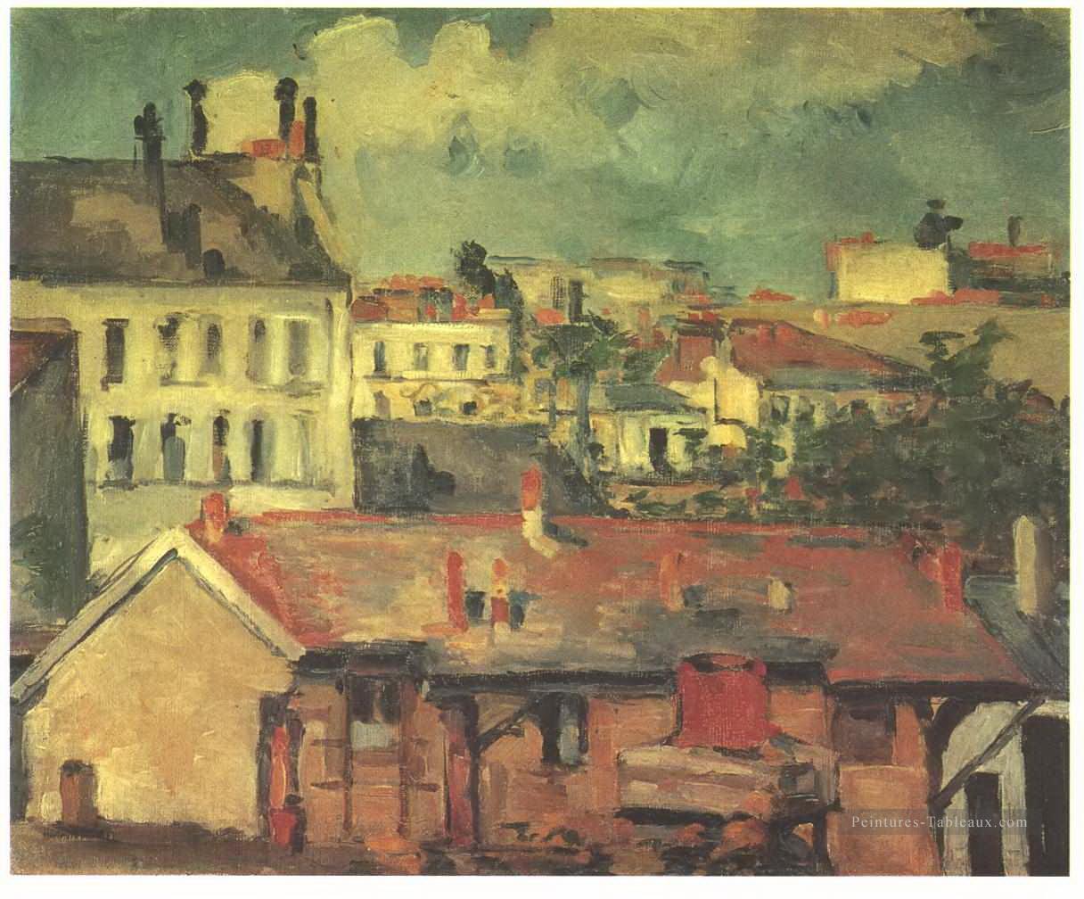 Les toits Paul Cézanne Peintures à l'huile
